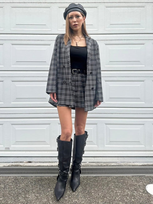 ワイドベルト付ダブルジャケット