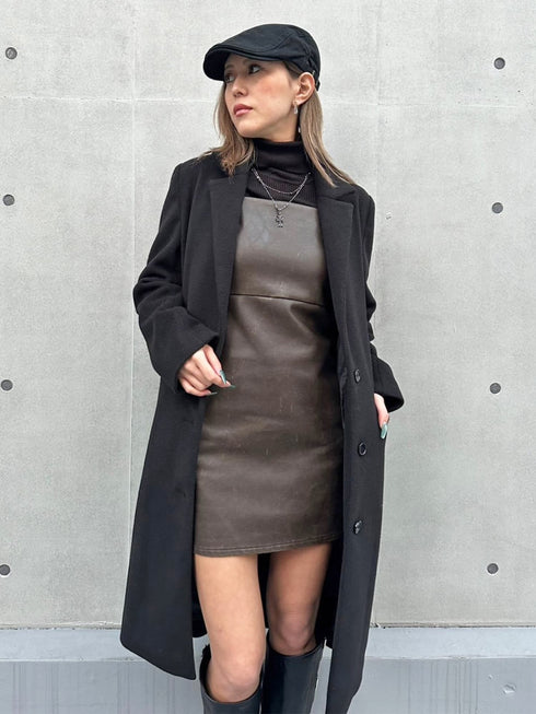 ヴィンテージレザーキャミワンピース