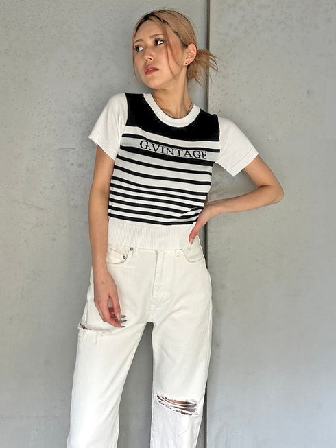 グラム・ヴィンテージボーダーニットトップス