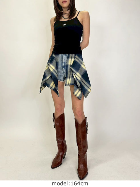 ロゴ刺繍キャミトップ