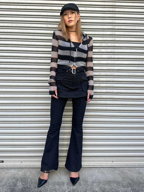 スカートドッキングフレアパンツ