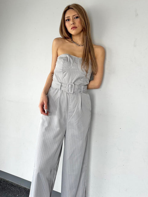 コルセットワイドパンツオールインワン