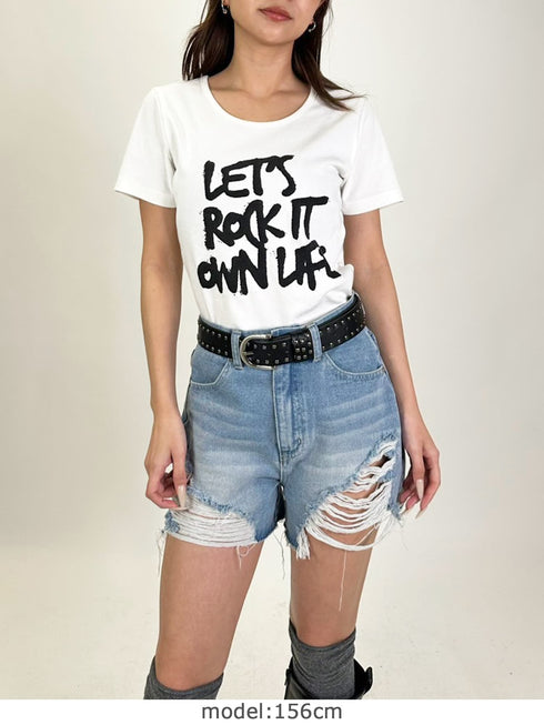 手書き風ロゴTシャツ