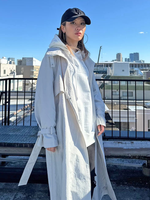 ナイロンロングコート