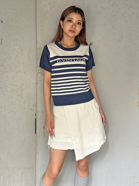 グラム・ヴィンテージボーダーニットトップス