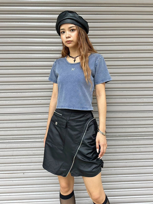 ロゴ刺繍加工チビT