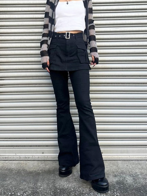 スカートドッキングフレアパンツ