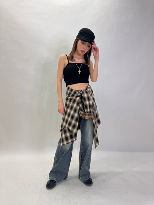 2パターンチェックオーバーシャツ