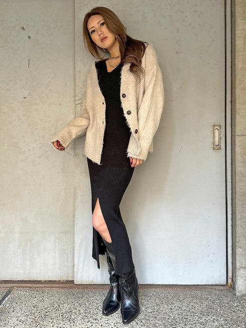 ロングシャギーオーバーカーディガン