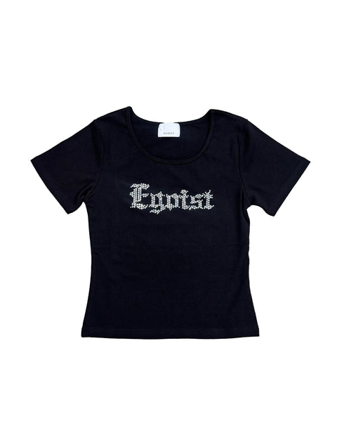 ラインストーンロゴTシャツ