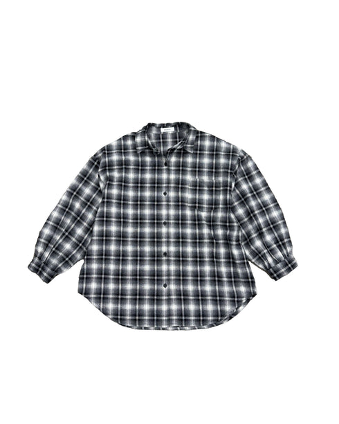 ウォームチェック柄オーバーシャツ