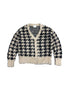 千鳥柄シャギーニットカーディガン