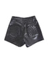 デザインポケットフェイクレザーショートパンツ