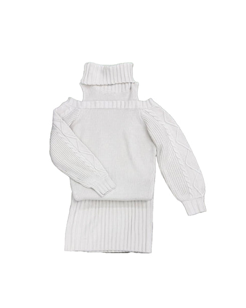 肩開きケーブルミニワンピース