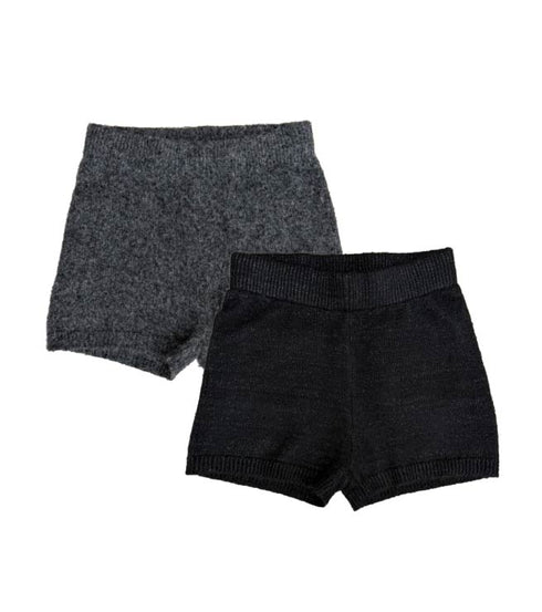 プレート付ラメニットショートパンツ