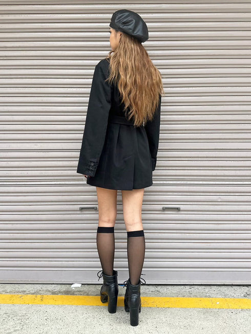 ワイドベルト付ダブルジャケット