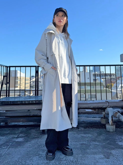 ナイロンロングコート