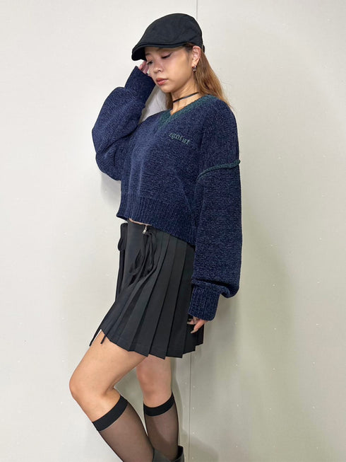 リボンプリーツミニスカート