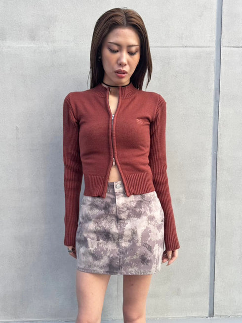 ニュアンス柄ミニスカート