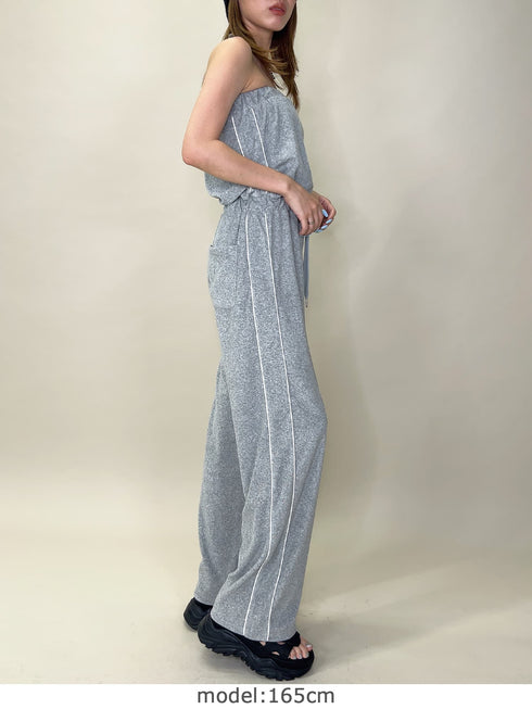 ポケットロゴパイルベアオールインワン