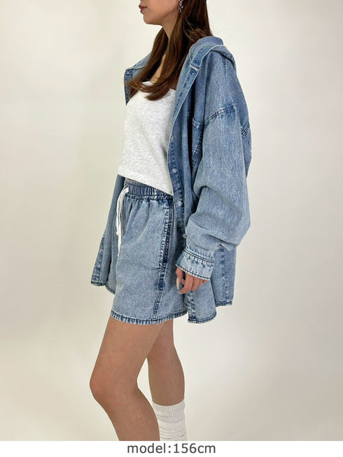 ケミカルフードシャツ