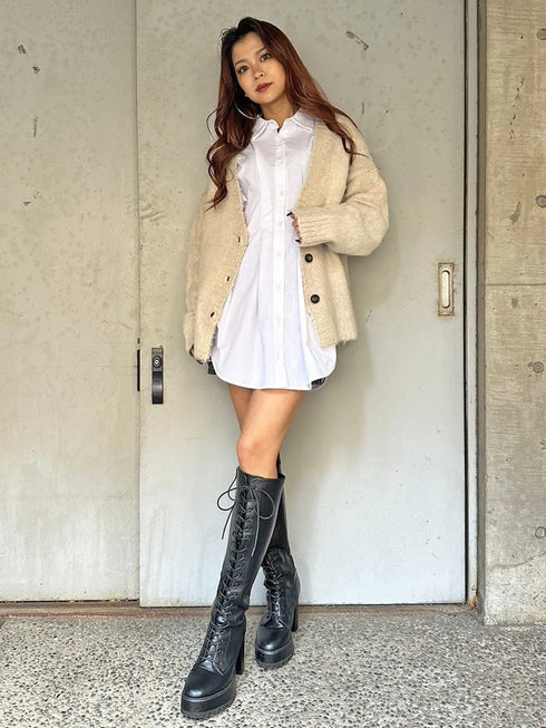 ロングシャギーオーバーカーディガン