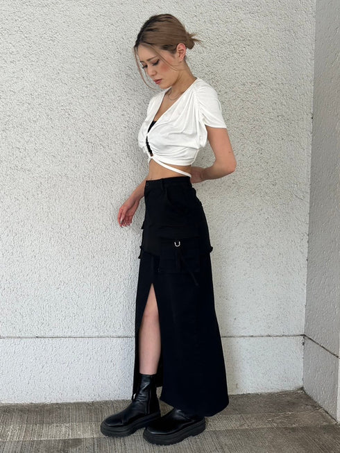 レイヤード風カーゴスカート