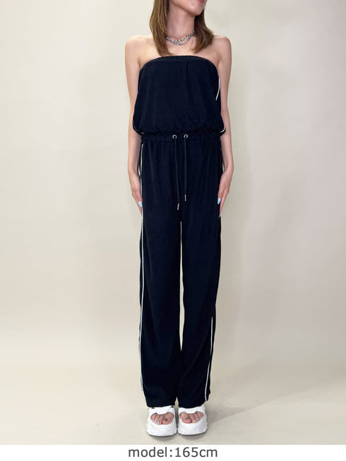 ポケットロゴパイルベアオールインワン