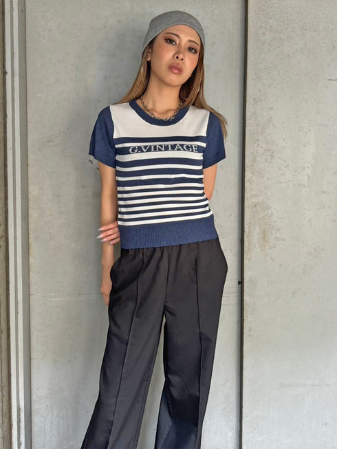 グラム・ヴィンテージボーダーニットトップス