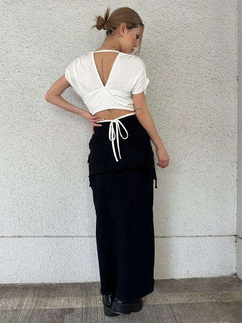 レイヤード風カーゴスカート