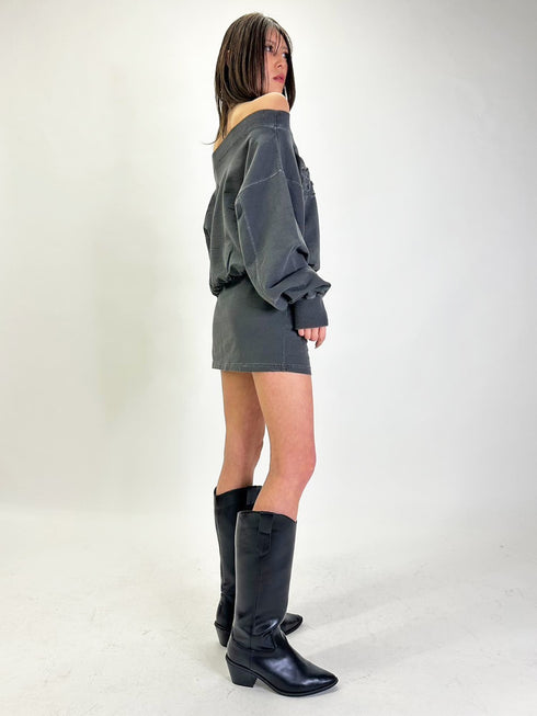 加工裏毛ミニスカート