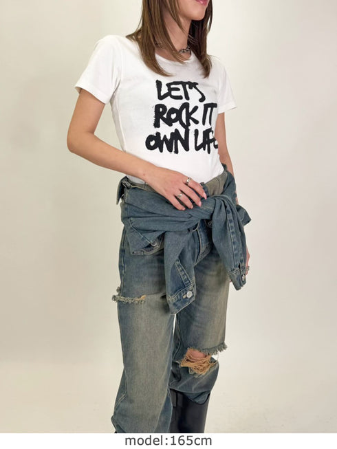 手書き風ロゴTシャツ