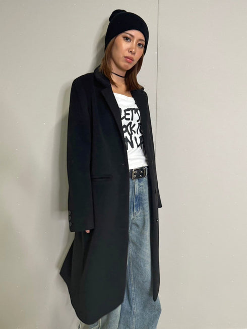 3釦Iラインチェスターコート