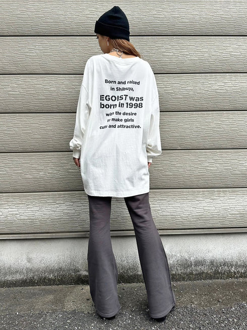 ロゴ刺繍加工風スウェットパンツ