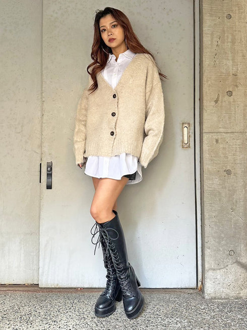 ロングシャギーオーバーカーディガン