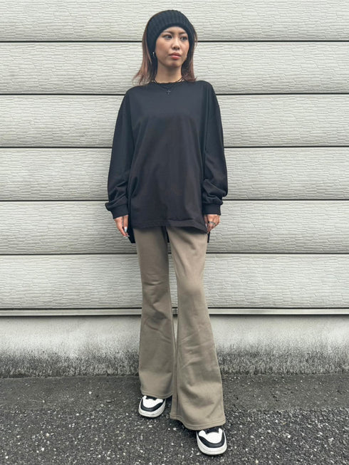 ロゴ刺繍加工風スウェットパンツ