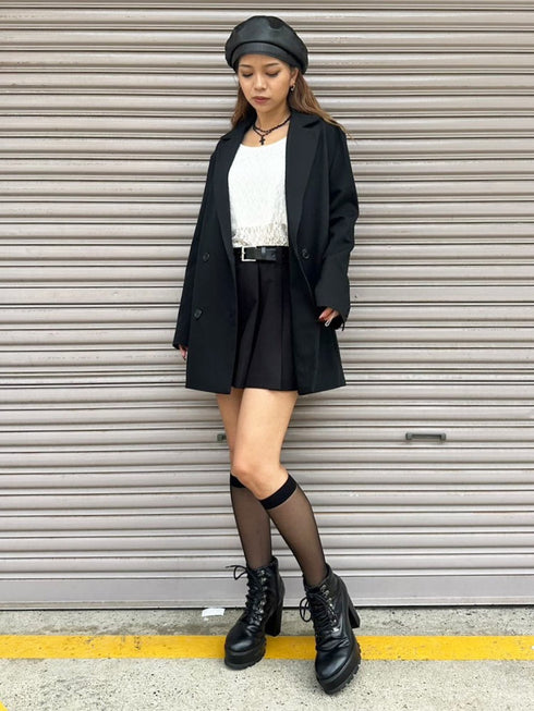 ワイドベルト付ダブルジャケット