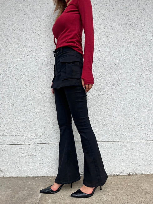 スカートドッキングフレアパンツ