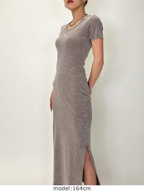 加工タイトロングワンピース