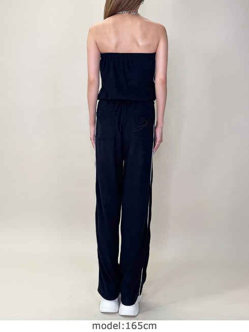 ポケットロゴパイルベアオールインワン