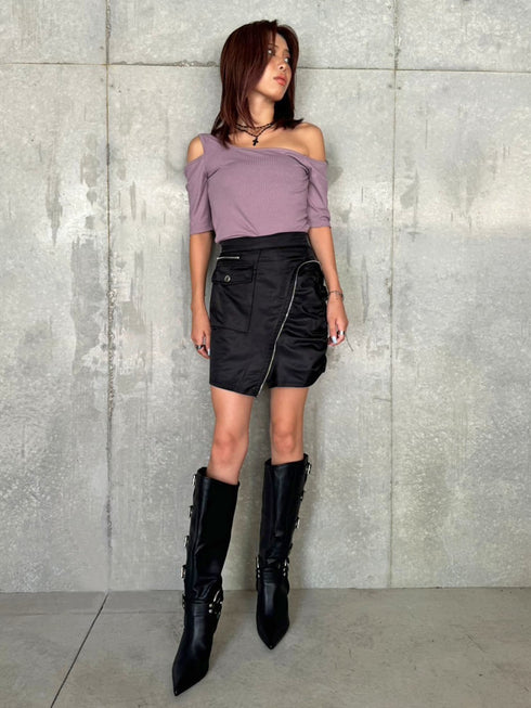 アシメデザインカットリブTOP