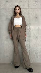 ロゴ刺繍加工風スウェットパンツ