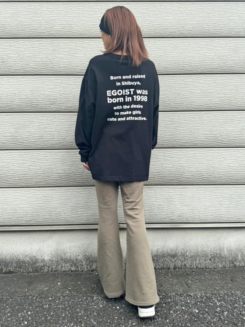 ロゴ刺繍加工風スウェットパンツ