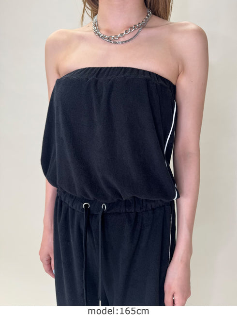 ポケットロゴパイルベアオールインワン