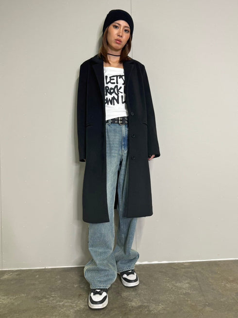 3釦Iラインチェスターコート