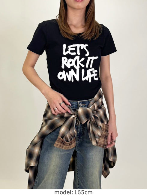 手書き風ロゴTシャツ