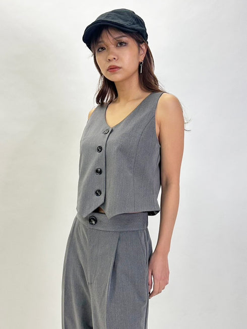 スリーブレスジャケットベスト