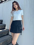 シャイニーショート半袖トップス