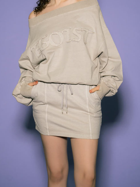 加工裏毛ミニスカート