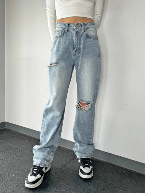 EGストレートデニムパンツ